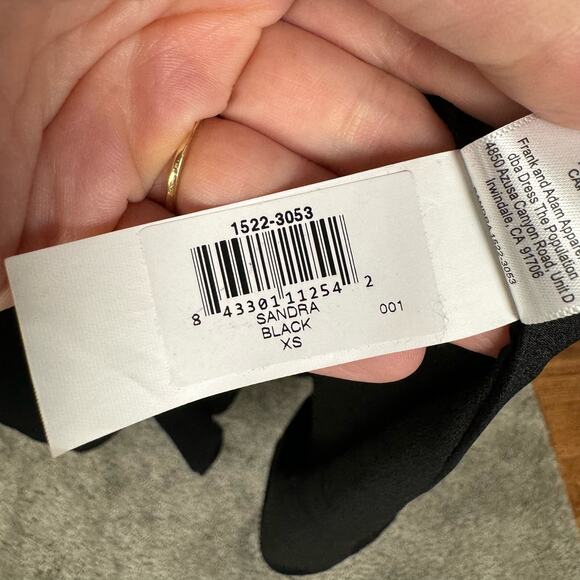 Dress the Population Sandra Plunge Crepe Trumpet Gown Black Size XS NWOT - Picture 8 of 11